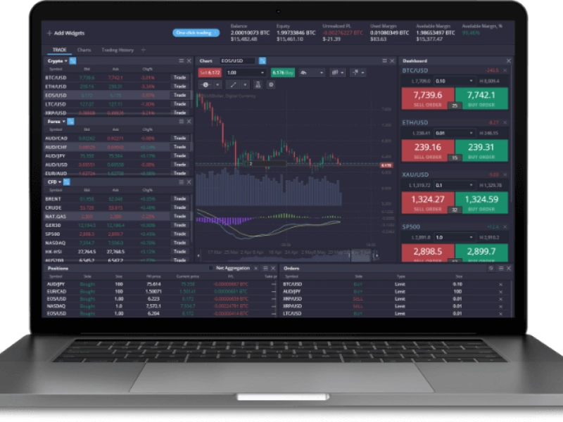 Terminals for trading cryptocurrency on the exchange